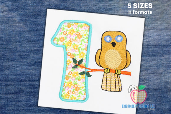 An Owl on the Branch: A Charming Embroidery Design
