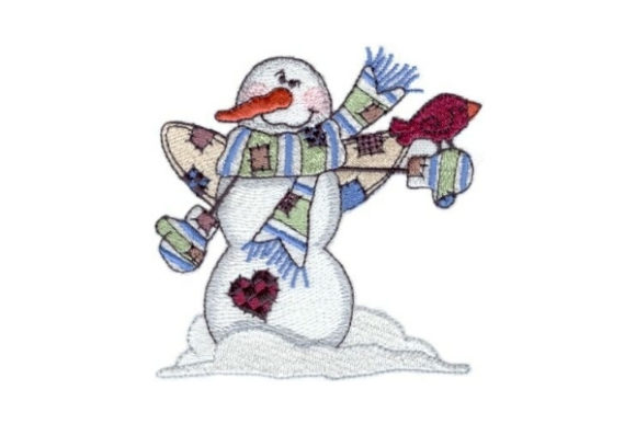Angelic Snowman Bertie for Winter Embroidery
