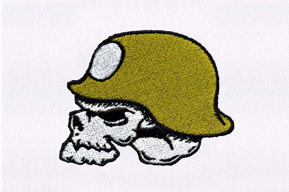 Army Hat Skull: A Bold Embroidery Design