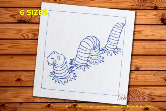 Belt Worm Lineart Design: A Versatile Embroidery Asset