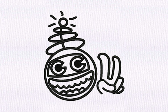 Bomb Emoji Design: A Bold and Playful Embroidery Choice