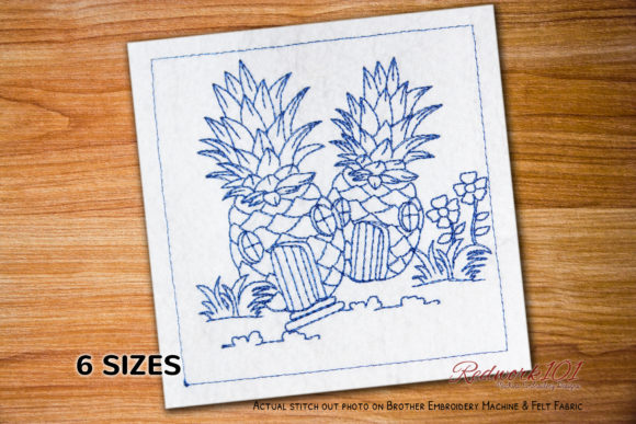 Charming Pineapple House in Garden Redwork
