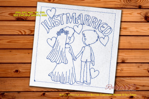 Couple Just Got Married Redwork: A Festive Review