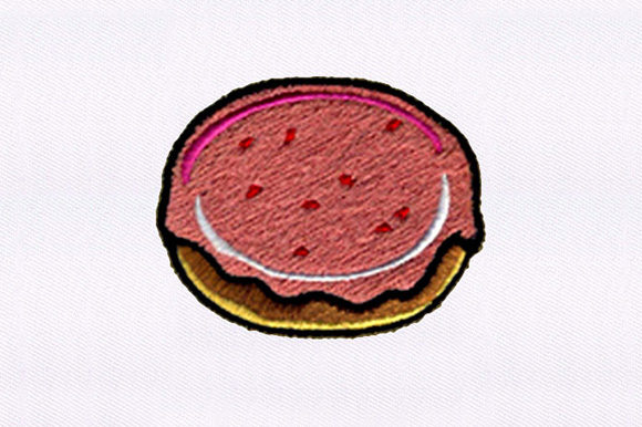 Delightful Jam Doughnut for Charming Embroidery
