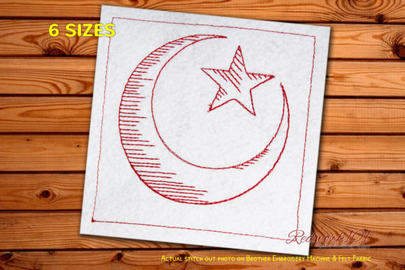 Elegant Star and Crescent Bluework Design