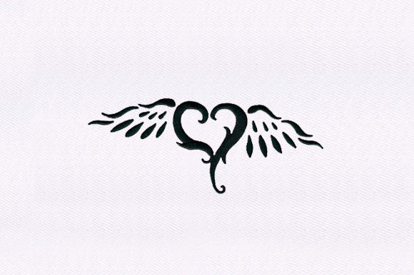Heart with Wings: A Versatile Embroidery Design
