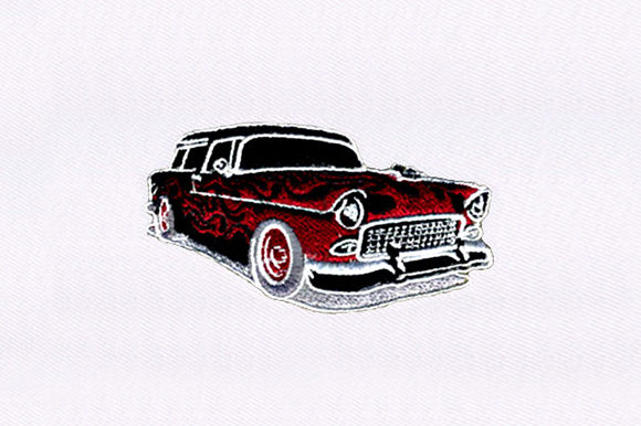 Motif Black Car: A Stylish Embroidery Design