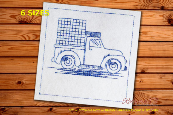 Old Red Truck Redwork: A Classic Embroidery Design