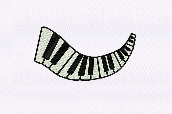 Piano Keys Design: A Versatile Embroidery Choice