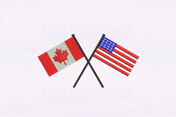 USA and Canada Flags: A Versatile Embroidery Design