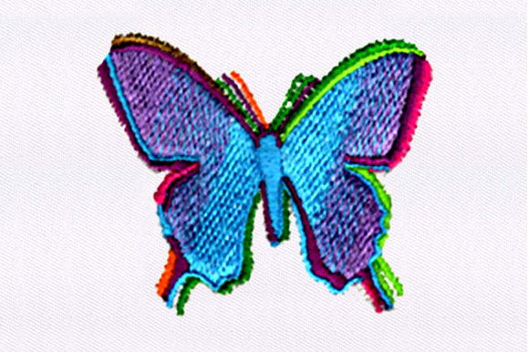 Vibrant Butterfly Design for Embroidery Projects